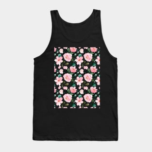 Pink Rose Watercolor Pattern Tank Top